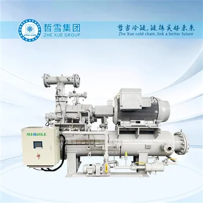 Једноструки двостепени вијчани компресор